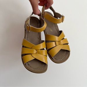 Yellow saltwater sandals